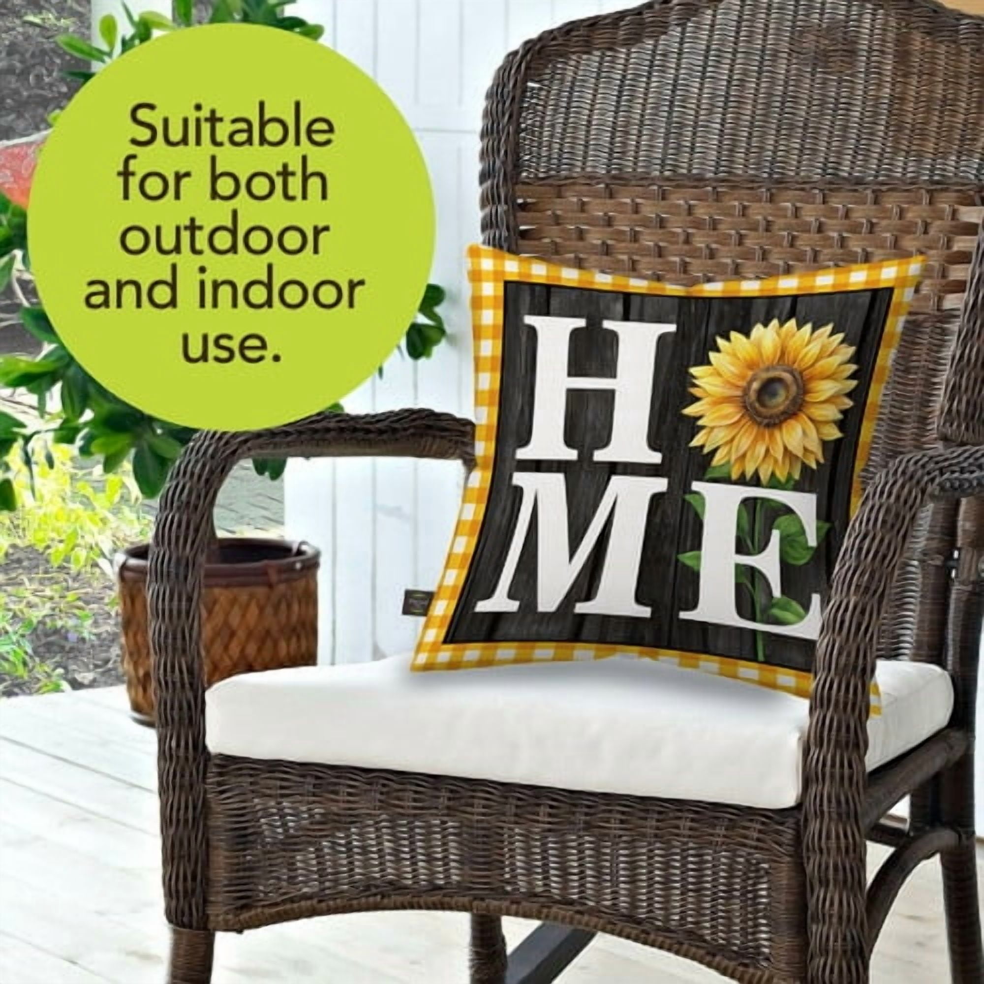 Briarwood Lane Summer Indoor/Outdoor Pillow 17x17 Sunflower Home For Summer Pillow