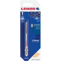Lenox 1991401 3-1/2 In. Metal T-Shank Clean Scroll Jig Saw Blade 20 Tpi 3 pc