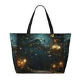 thumbnail image 2 of Honeii Magical Library Butterfly Night for Tote Bag with Adjustable Strap,Beach Bag, Waterproof Sandproof Beach Tote Bag, Large Capacity Foldable Beach Bags, 2 of 7