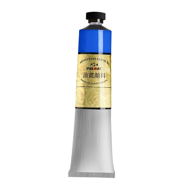 Tubo de aluminio para pintura al óleo profesional, suministros de arte para pintura al óleo para principiantes Azul