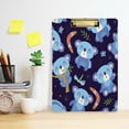 thumbnail image 6 of GZHJMY Cartoon Koala Blue Clipboard,Standard A4 Letter Size Hardboard Office Clipboards with Low Profile Clip for Classrooms, Offices,Students-Silver Clip24 Whiteboard Clipboards, 6 of 7