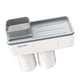 thumbnail image 4 of Taza de adsorción Cepillo de dientes Soporte para pasta de dientes Baño familiar Baño sin perforaciones Soporte para cepillo de dientes para teléfono, gris, 2 tazas sidaley HA2692-01B, 4 of 6