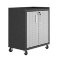 thumbnail image 1 of Manhattan Comfort Armoire de Rangement de Garage Roulante à 2 Portes, Noir/gris, 1 of 4