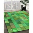 thumbnail image 3 of Ahgly Tapis Rectangulaire Lavable en Machine Intérieur Transitionnel Vert Lime Foncé, 6 Pieds x 9 Pieds, 3 of 7