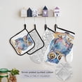 thumbnail image 5 of Cute Owl on Book 5 Pcs Kitchen Set Heat Resistant Oven Mitts and Non-Slip Pot Holders with Adjustable Cooking Apron, 5 of 6