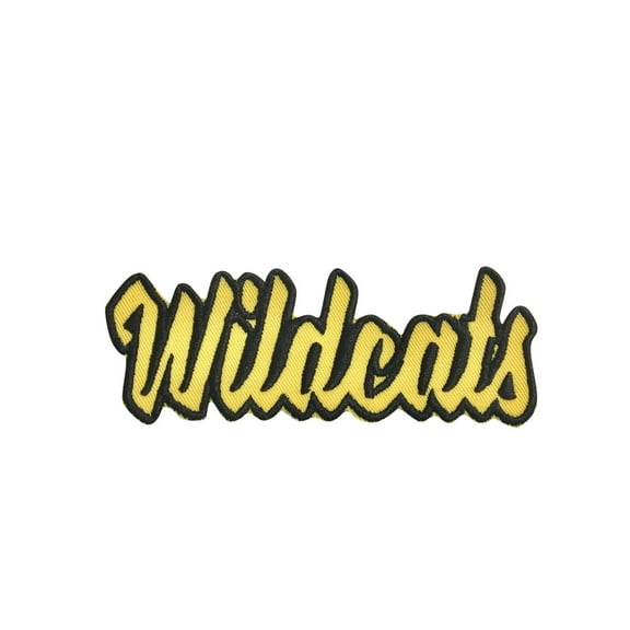 Wildcats - Yellow/Black - Team Mascot - Words/Names - Iron on Applique/Embroidered Patch