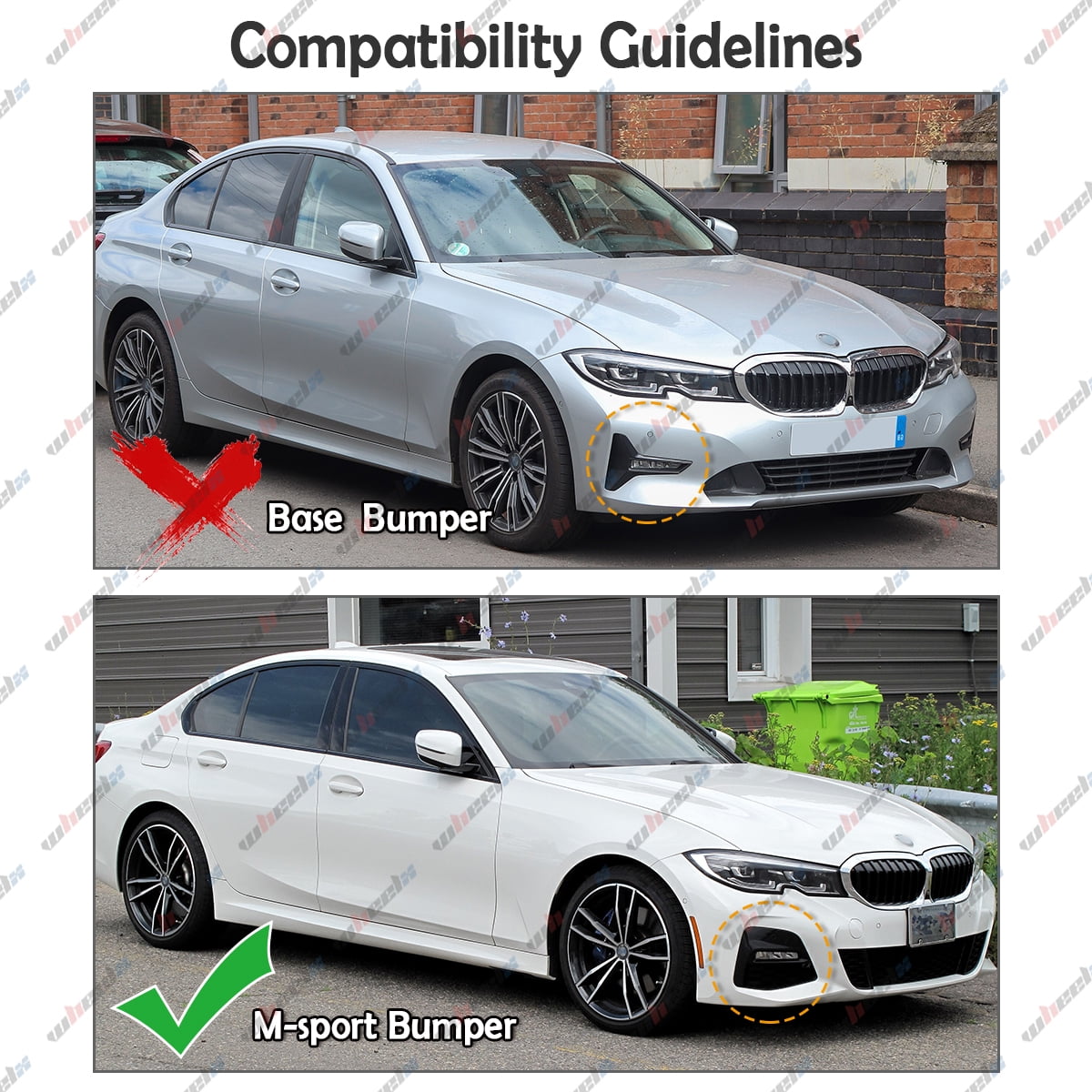 Front Lip Compatible with 2019-2022 BMW G20 G28 330i 330e M340i xDrive M-Sport, Bumper Air Dam Lower Chin Splitter Protection Body Kit Fits for 2019 2020 2021 2022 (Carbon Fiber Pattern)