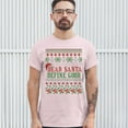 thumbnail image 3 of Tee Hunt Dear Santa Define Good T-Shirt Ugly Sweater Merry Christmas Xmas Men's Tee, Light Pink, X-Large, 3 of 5