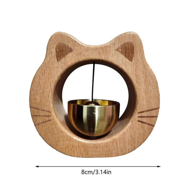 Cat Brass Wind Chime Door Pendant - Smart Ringtone, Unique Design, Alloy Material, Great Gift