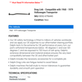 thumbnail image 2 of Drag Link - Compatible with 1968 - 1979 Volkswagen Transporter 1969 1970 1971 1972 1973 1974 1975 1976 1977 1978, 2 of 2