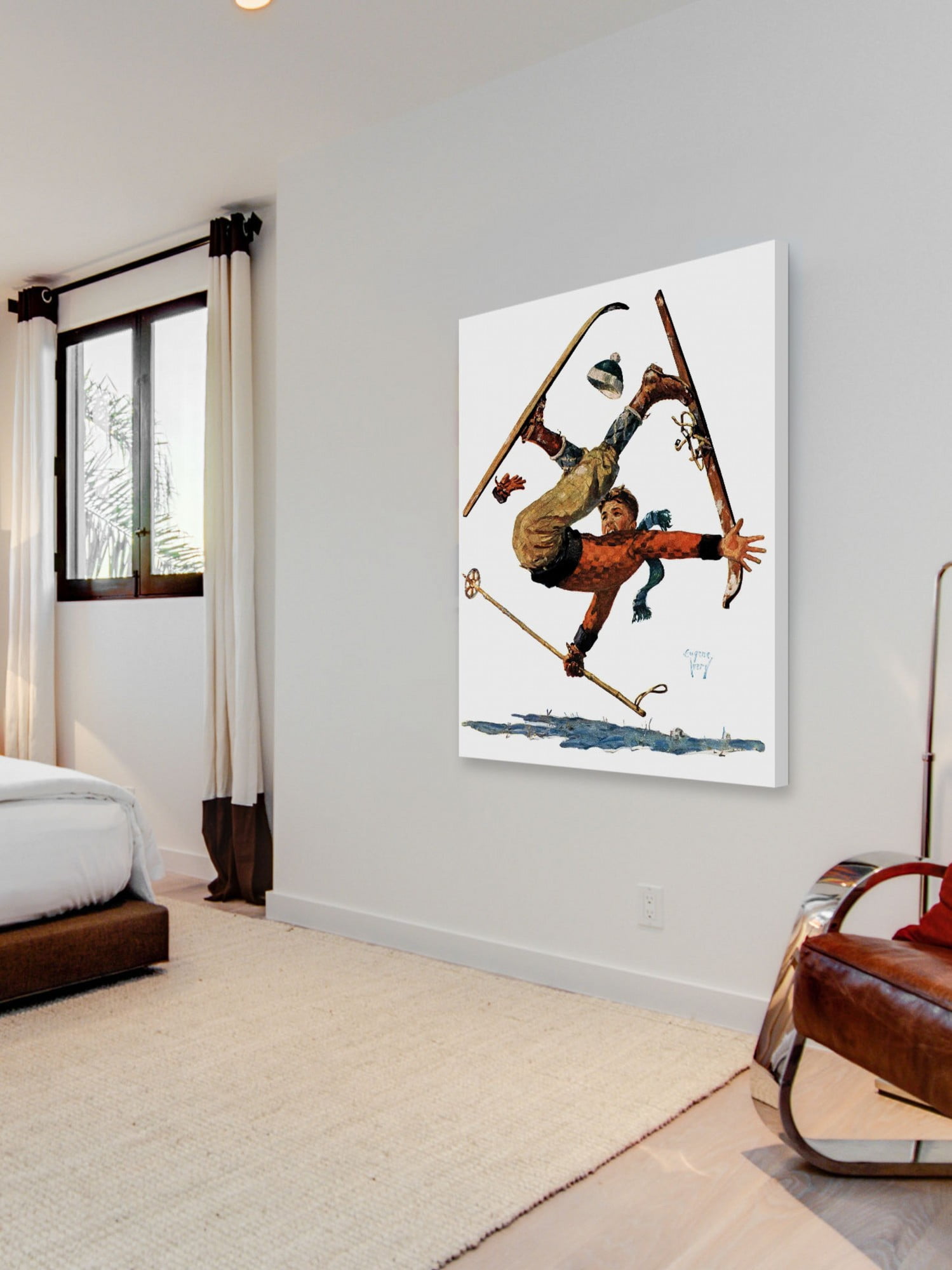 Marmont Hill Wipeout on Skis by Eugene Iverd Painting Print on Canvas