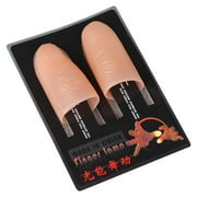 BGZLEU Magic Red Light up,Thumb Tips Finger Magic,Party Magic Tricks,Tricks Fake Finger with LED Light for Magic for Party Props Accessories (2 Pairs)