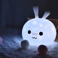 thumbnail image 1 of Lámpara de noche para niños/bebés: luz de noche de conejo nómada con patrones de estrellas, efectos de colores inalámbricos, LED ajustable, 1 of 4