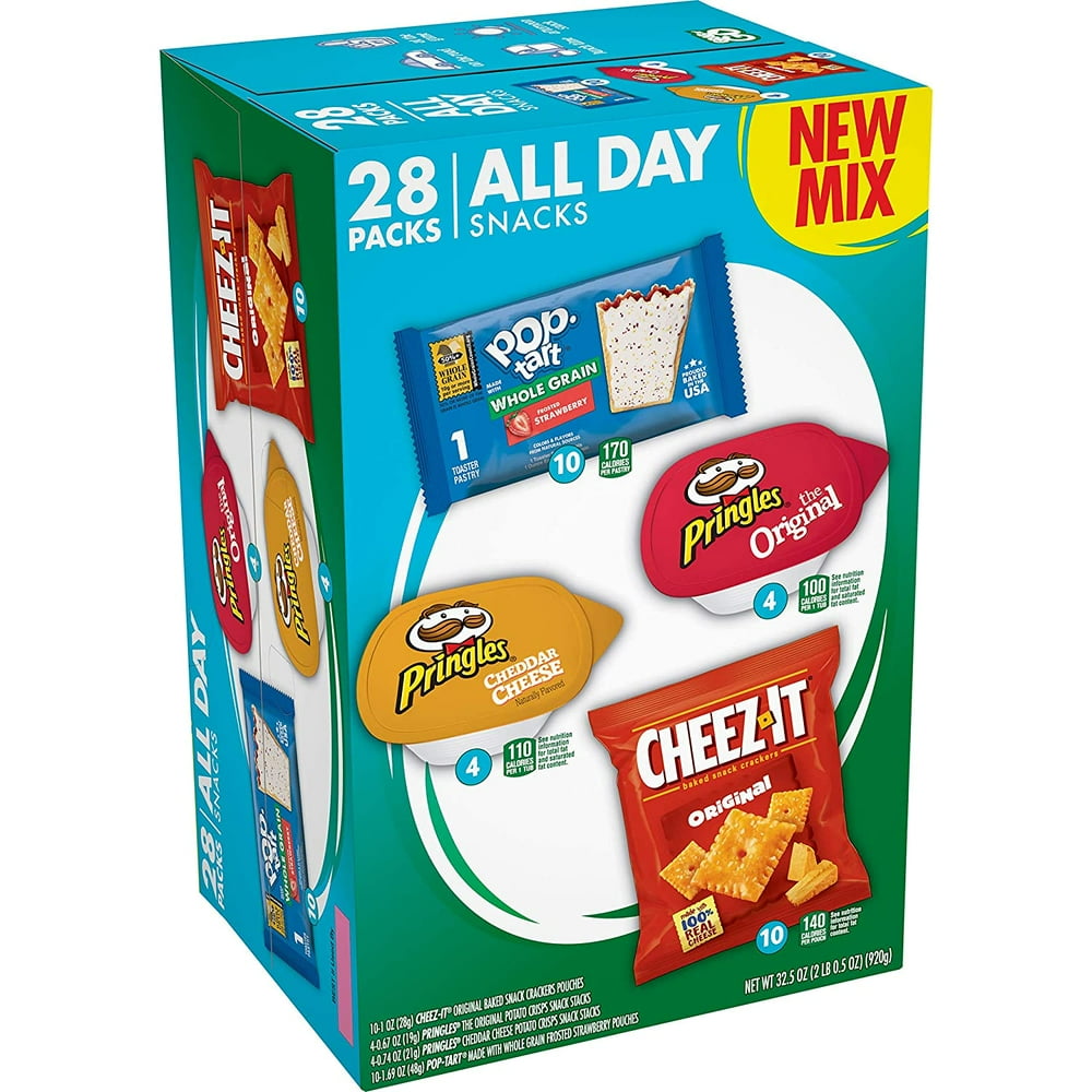 CheezIt Kellogg's All Day Snacks, Variety Pack, Grab 'N' Go, 32.5oz