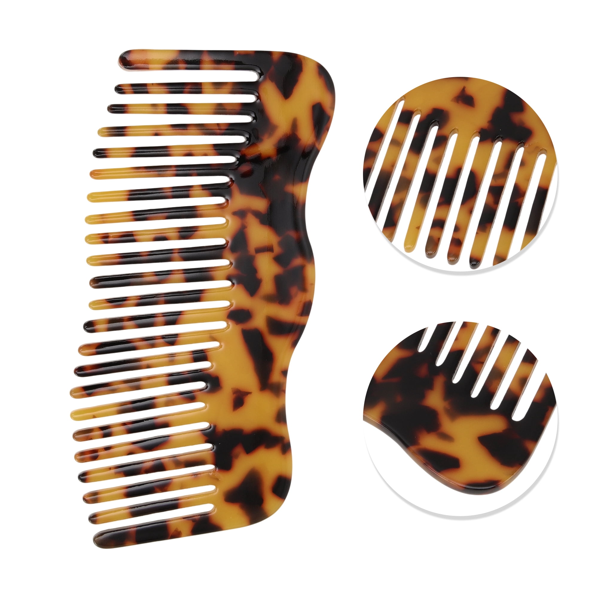 Unique Bargains 1 Pc Irregular Simplicity Hair Comb for All Hair Types Styles Brown