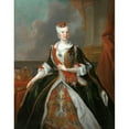 thumbnail image 3 of Louis Silvestre the Elder 20x24 Black Modern Framed Museum Art Print Titled - Portrait of Maria Josepha of Austria, 3 of 5