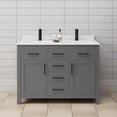 thumbnail image 2 of Wyndham Collection Beckett 48" Wood Double Bathroom Vanity in Dark Gray/Black, 2 of 6