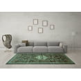 thumbnail image 3 of Ahgly Company Machine Washable Indoor Round Persian Turquoise Blue Traditional Area Rugs, 5' Round, 3 of 4