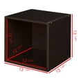 thumbnail image 5 of Regency Niche Cubo Storage Set- 2 Full Cubes/4 Half Cubes with Foldable Storage Bins- White Wood Grain/Teal, 5 of 7