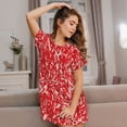 thumbnail image 3 of Rocae Beef for Nightgowns for Women Sleep Shirts Short Sleeve Nightshirt Pullover Nightdress, 3 of 6