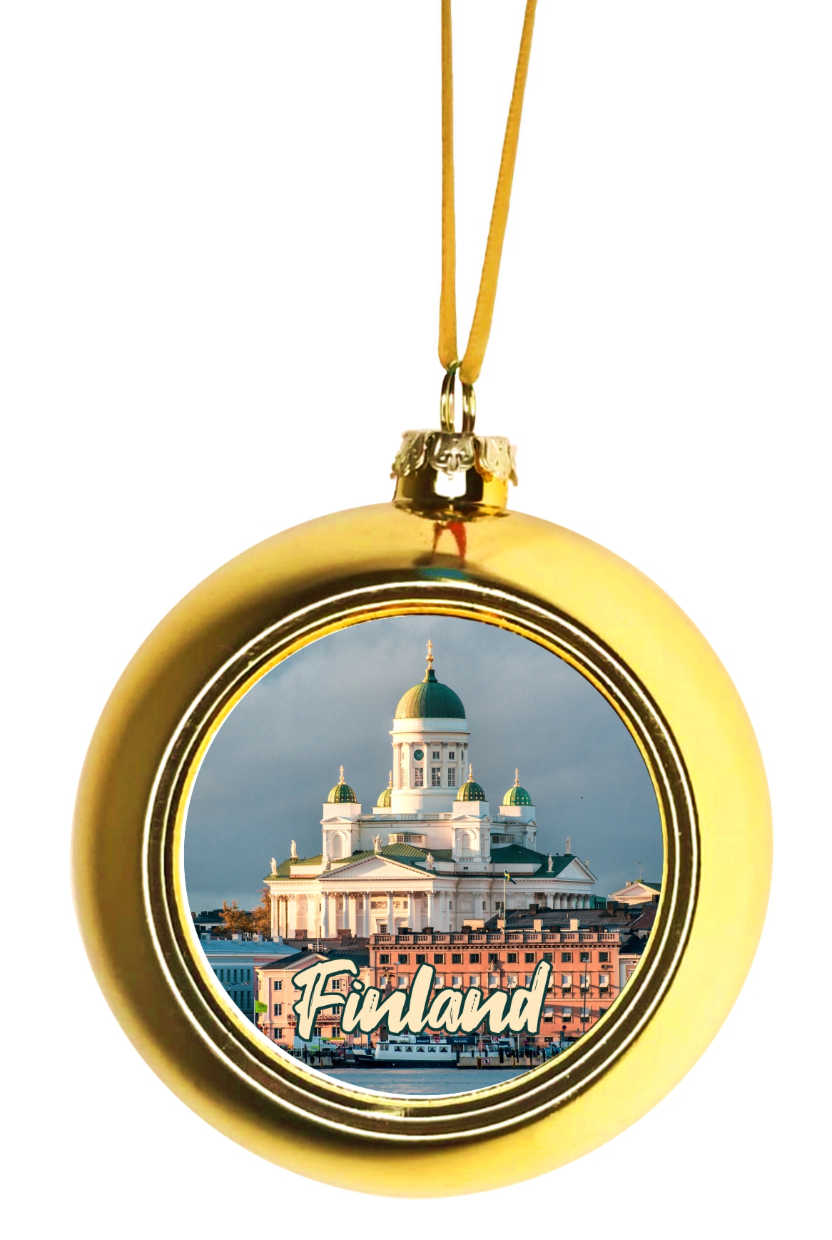 Christmas Ornaments Travel Helsinki Cathedral Daylight Finland Ball