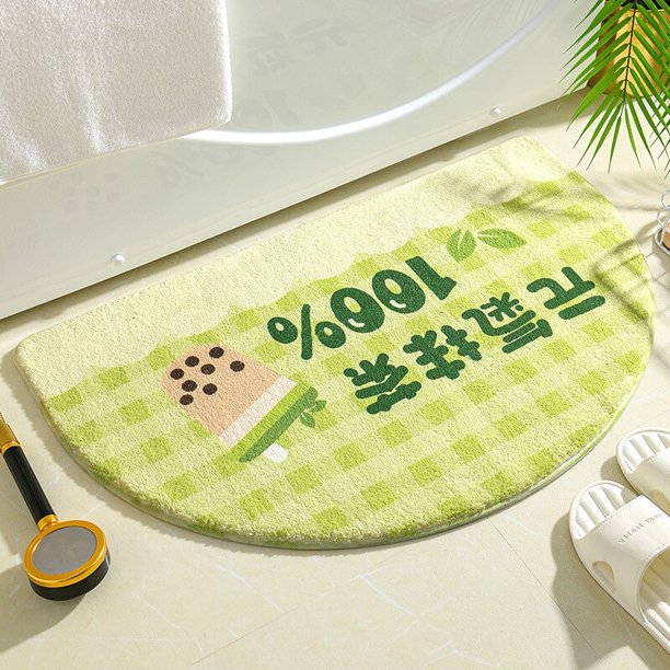 Ins-alfombrillas simples con pequeñas flores frescas, alfombras de entrada para el hogar, dormitorio, inodoro, puerta de baño, almohadilla antideslizante absorbente Fivean unisex