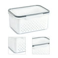 thumbnail image 3 of Contenedores de Almacenamiento de frutas para nunca, Caja de Cesta de Almacenamiento de Dreneze Transparente Con Colador extra, Organizador de Refrigerador para El Hogar,, 3 of 8