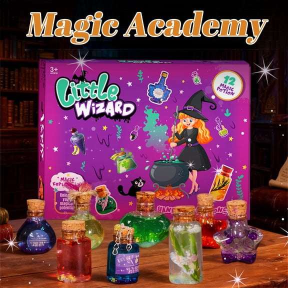 Kids Magic Potion DIY Set - Handmade Witchcraft Potion Bottles Kit, 12/16 Pcs Magical Academy Craft Set for Children