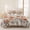 Light Beige Orange, variant on 3 Pieces Queen Quilt Set,Leopard Print Sexy Wild Soft Bedding Sets with 1 Quilt & 2 Pillow Shams,Vintage Brown Summer Bedspread Lightweight Coverlet Comforter for All Season
