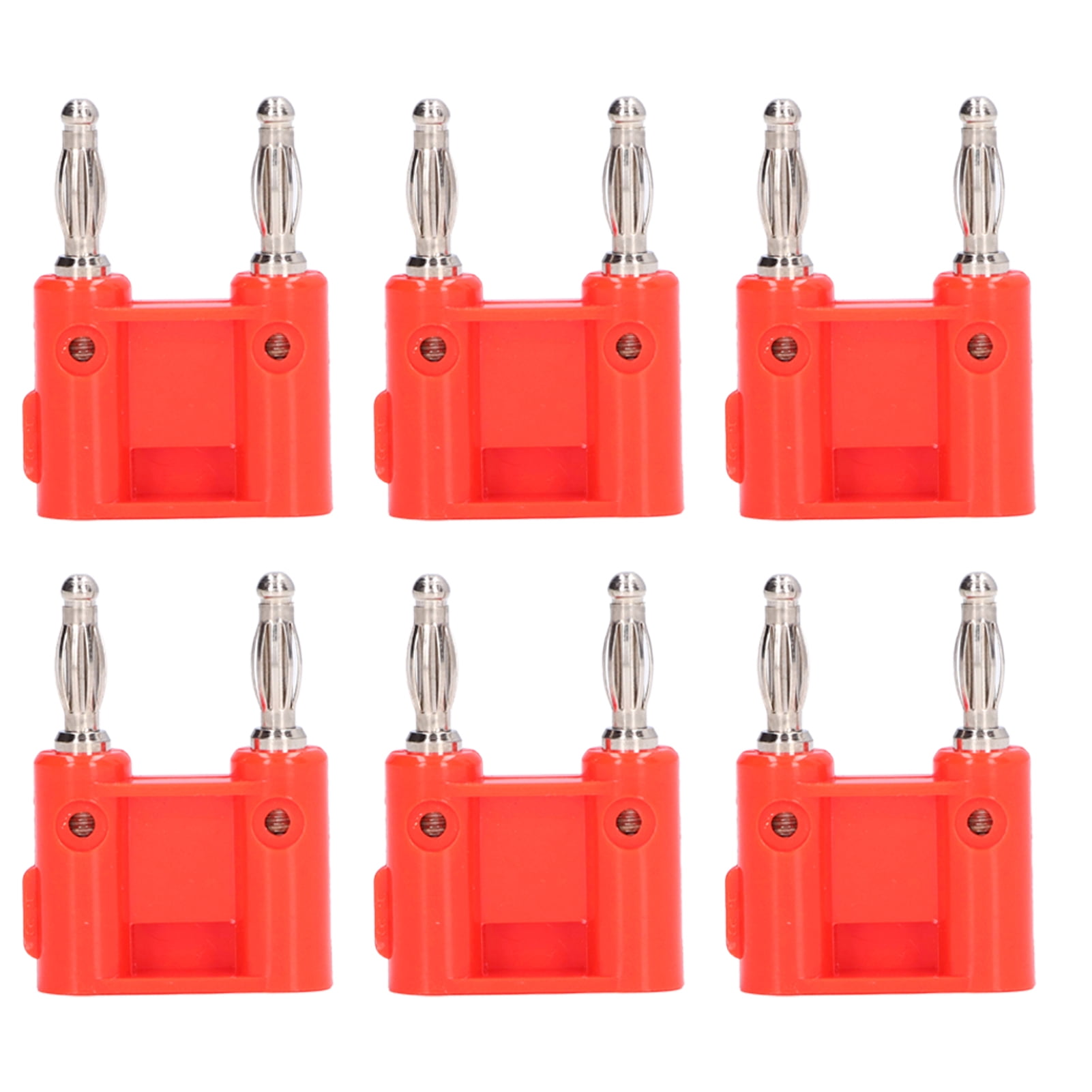 Dual Banana Plug, Brass + PE 10Pcs 2 Way Banana Plug For Inverters Red
