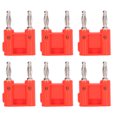 thumbnail image 2 of 10Pcs 2 Way Banana Plug Brass PE Double Banana Socket for Electronic Instruments AutomobilesRed, 2 of 14