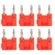 thumbnail image 2 of 10 conectores banana de 2 vías de latón PE para instrumentos electrónicos y automóviles (rojo), 2 of 14
