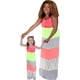 thumbnail image 3 of WIWIQS Verano Lindo Mamá y Yo Boho Rayas Chevron Maxi Vestidos, 3 of 5