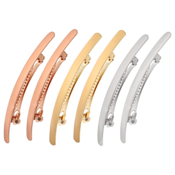 ELAYARD Metal Ponytail Hair Clips for Women, Color, Simple Style, School Use, 6 Pieces Set