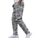 thumbnail image 2 of Mens Pantalones Casuales Relajado Ajuste Elástico de la Cintura Encaje Hasta Pantalones de Lápiz Cuadrado Cordón Al Aire Libre, 2 of 9