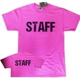 thumbnail image 2 of Neon Pink Staff T-Shirt Front & Back Print Unisex Event Shirt Tee 2xl, 2 of 2