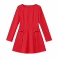 thumbnail image 4 of Gytharion Women's Fitted Waist Fit and Flare Dresses Long Sleeve Comfortable Versatile A-Line Dresses Flared Skirt Stylish Casual Style Mini Dresses, 4 of 5