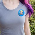 thumbnail image 2 of Reverse Mermaid With Tuna Head Pinback Button Pin, 2 of 4