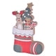 thumbnail image 1 of Adornos navideños de madera con forma de trineo de Papá Noel, calcetines, adornos para ventanas de escritorio., 1 of 2