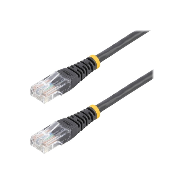 StarTech.com Cat5e Câble Ethernet - 1 Pieds - Noir - Câble Patch - Câble Réseau Moulé - Câble Réseau Court - Cordon Ethernet - Câble Cat 5e - 1 Pieds (M45PATCH1BK) - Câble Patch - RJ-45 (m) à RJ-45 (m) - 1 Pieds - UTP - Cat 5e - Moulé - Noir - pour P/N : MCM110SC2P