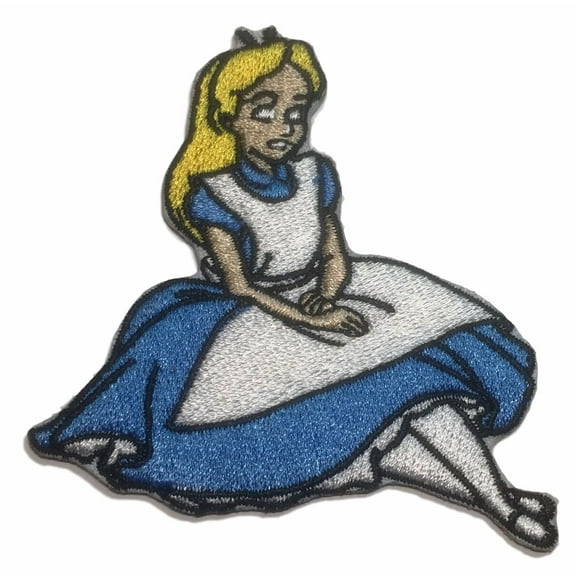 Alice In Wonderland Alice Sitting 3" Tall Embroidered Patch