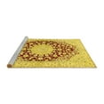 thumbnail image 2 of Ahgly Company Machine Washable Indoor Rectangle Medallion Yellow Traditional Area Rugs, 2' x 4', 2 of 4