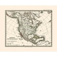 thumbnail image 2 of Perthes 24x20 Black Ornate Wood Framed with Double Matting Museum Art Print Titled - North America - Perthes 1870, 2 of 4
