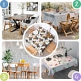 thumbnail image 4 of Cute Doberman and Dog Footprint Square Tablecloth,Waterproof Square Table Cover,Wipeable Spillproof Washable Table Cover for Home Kitchen Party Decor 42"X42"(107x107cm), 4 of 6