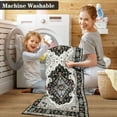 thumbnail image 4 of Wondo 2x3 Feet Indoor/Outdoor Door Mat - Machine Washable Non-Slip Low Pile Rug, Vintage Black Entrance Carpet for Entryway Porch Bathroom Kitchen Bedroom Laundry, 4 of 8