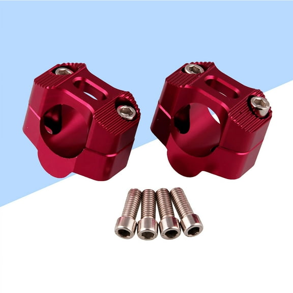 HEMOTON Motorcycle Handlebar Risers 5.72x3.95x3.63CM Red Handlebar Fixing Seat for Dirt Bike Accessories