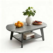 Coffee Tables with Storage Cabinet for Living Room，Small Farmhouse Coffee Table