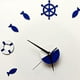 thumbnail image 4 of Reloj de pared Torre del timón pequeños Reloj silencioso DIY Azul Sunnimix Reloj de pared mudo, 4 of 8