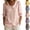 #01 Pink, variant on Women's Retro Peter Pan Collar Striped Cotton Linen Shirt - 3/4 Sleeve Button Down Blouse for Casual Summer Beach ,M,#01 Red