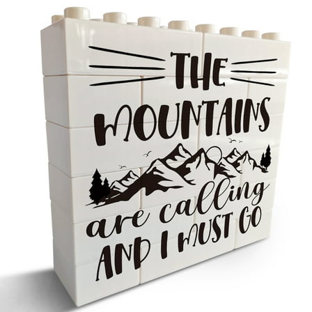 Desk Sign 4.7x5 Inch The Mountains Are Calling And I Must Go Camping Shelf Table Decor Camping Desk Decorative Sign For Home Rv Camper Decor Accessories For Inside Camping Decor For Camper